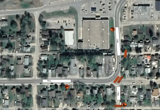 Construction begins on a section of Park Street
