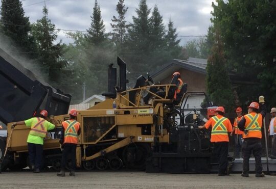Paving on Highway 105 in Glendale