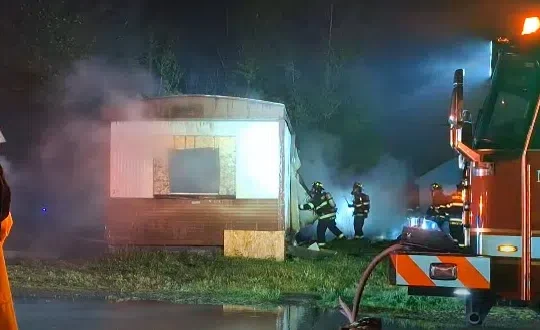 Fire in vacant mini home on Pioneer Avenue