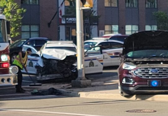 Crash involving RCMP police cruiser in Dieppe