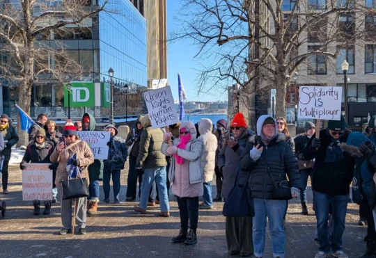Ubisoft employees, CWA union rally after Halifax studio closure
