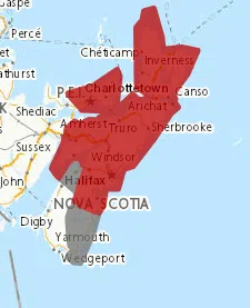 Rainfall warning for most of N.S. Friday to Saturday