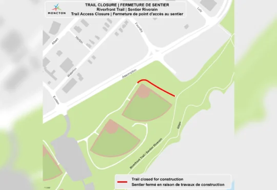 Section of Riverfront Trail in Moncton closed