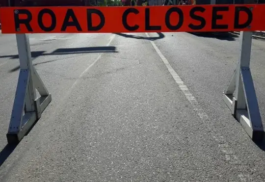 Portion of Valley Drive closed today