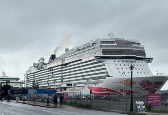 Five cruise ships in Harbour Sunday