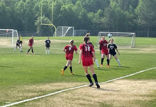 Saints boys and girls soccer teams at OFSAA