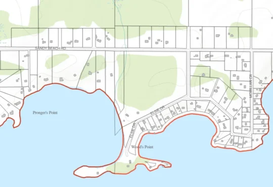 Work proposed for Sandy Beach Road