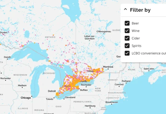 Province releases online liquor sales map