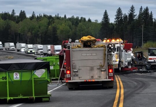 Highway 11/17 still reduced to one lane near Shabaqua