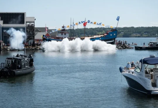 Thousands witness historic Ship Hector launch in Pictou