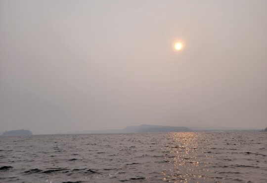 Hazy sun in N.S. due to wildfire smoke