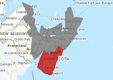 Rainfall warnings and weather statements issued for much of Maritimes