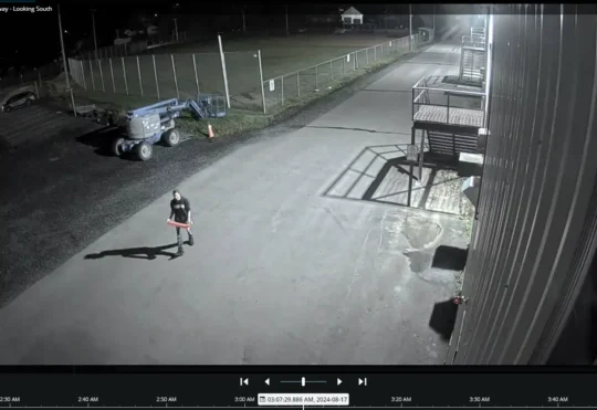 Vehicles damaged at the Rec. Center