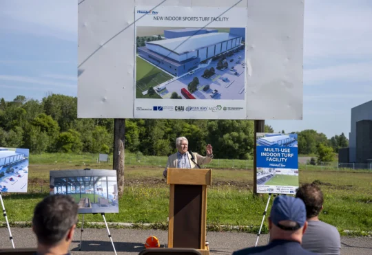 City turns sod on indoor turf facility