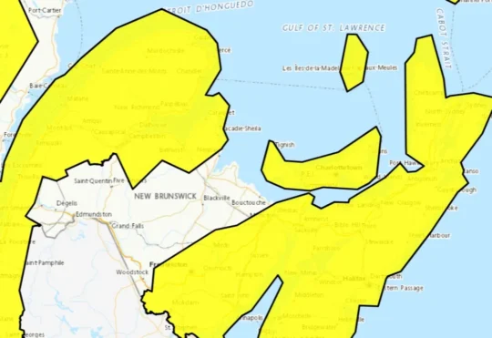 Thousands without power, mostly in western New Brunswick