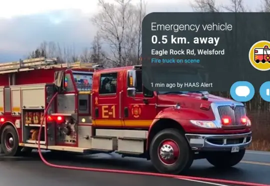 Welsford fire crews deliver real-time alerts to drivers