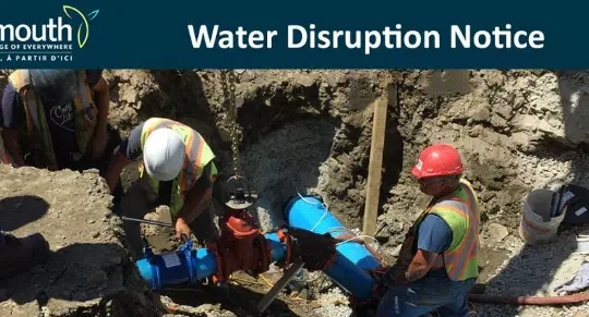 Water main break in Town of Yarmouth