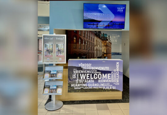 New welcome kiosk at Saint John Airport